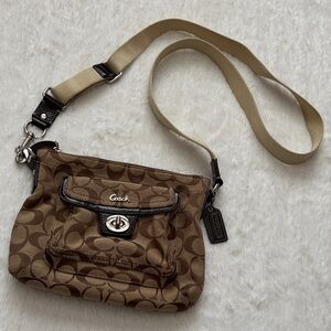 Coach Signature Tan Crossbody Bag
